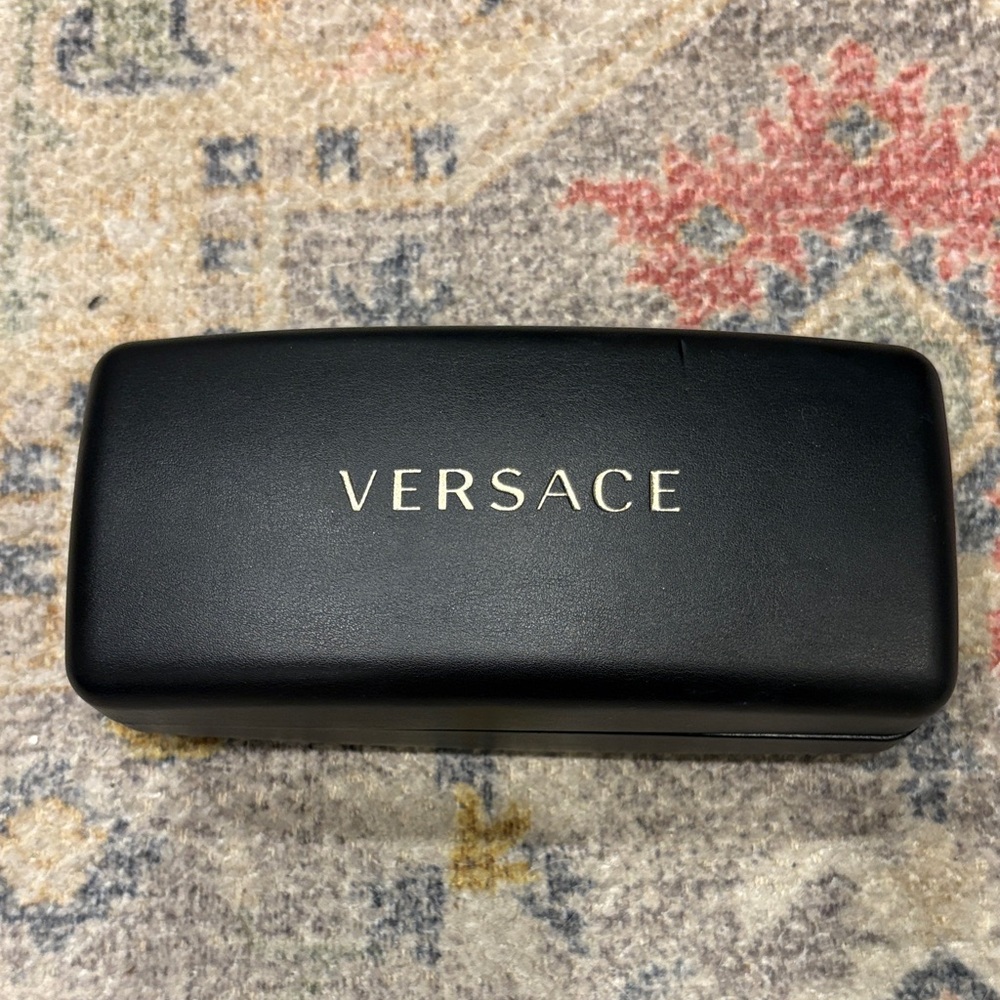 Versace Black and Gold Logo Sunglasses Case